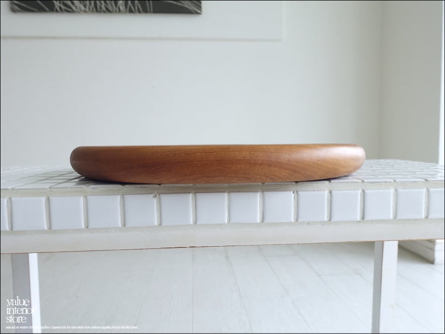 チーク無垢材 プレートKIJI30N 丸皿 大皿 パンプレート 木製食器 ピザ