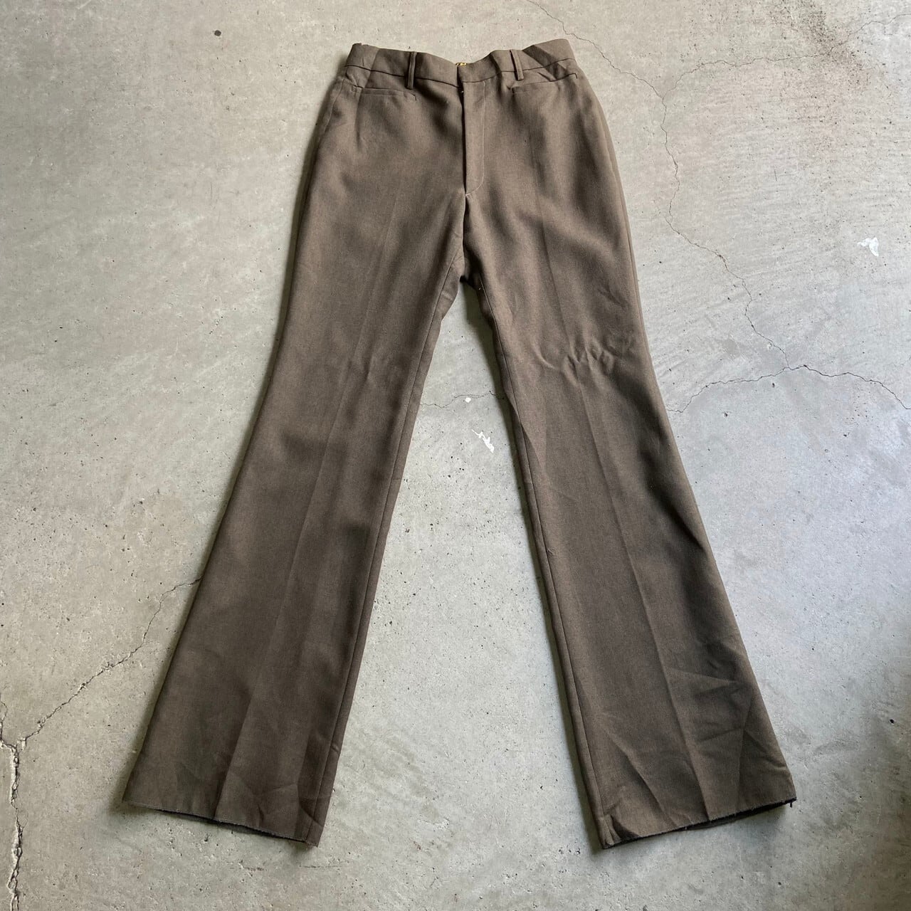 70年代 ユーロ フランス EURAL TERGAL フレアスラックスパンツ 