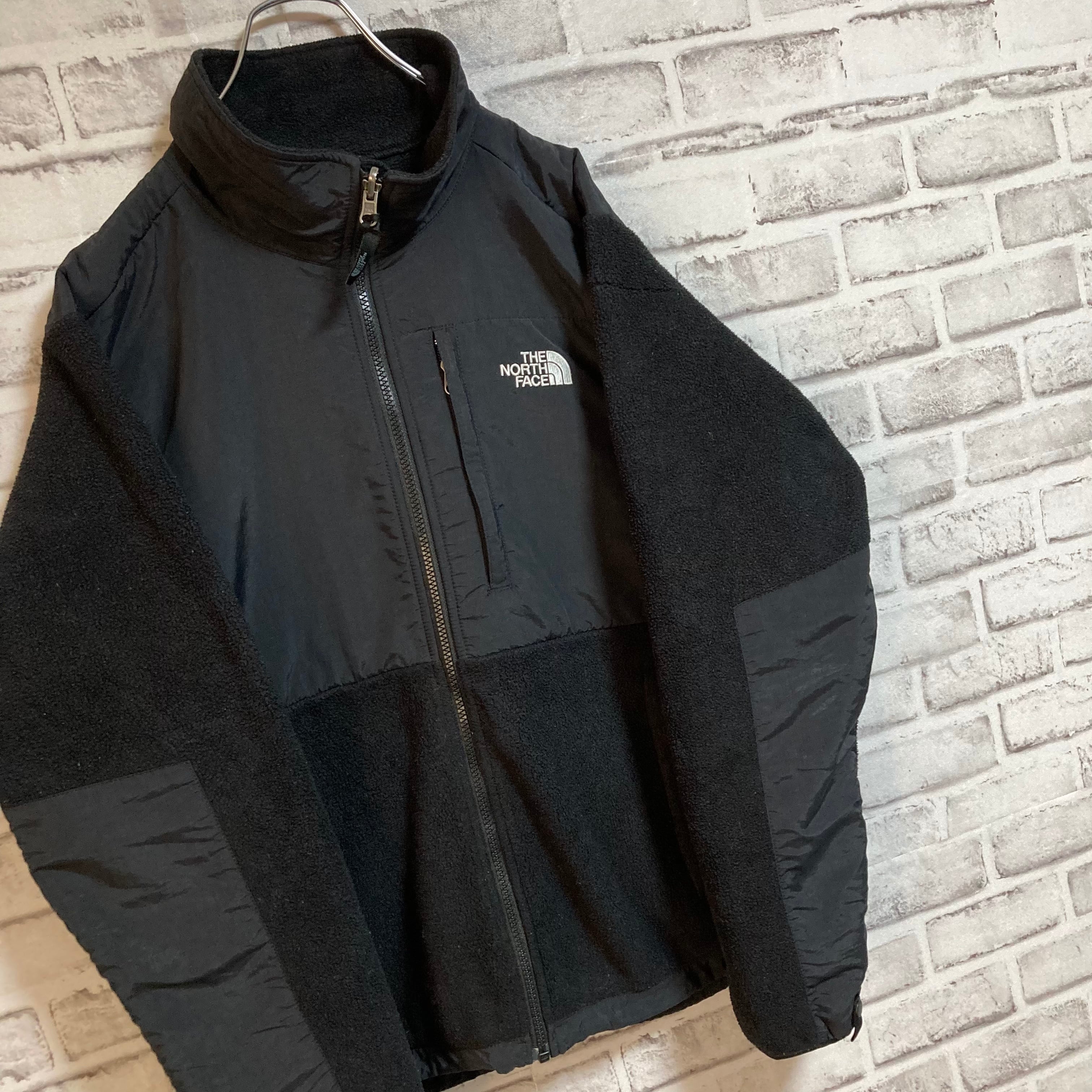 【THE NORTH FACE】Denali Fleece L “POLARTEC” ノースフェイス デナリジャケット フリース ウィメンズ規格  レディース ポーラテック ブラック 切替 胸ロゴ 刺繍ロゴ ゆるだぼ ビッグシルエット アメリカ USA 古着