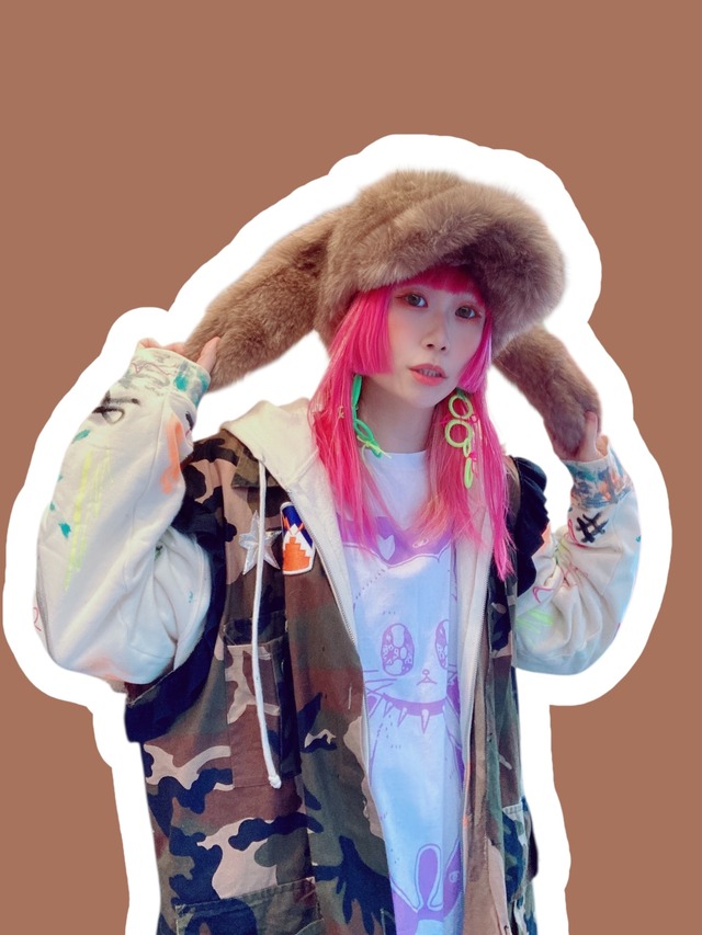 【solmu select】rabbit ear cap（ブラウン）