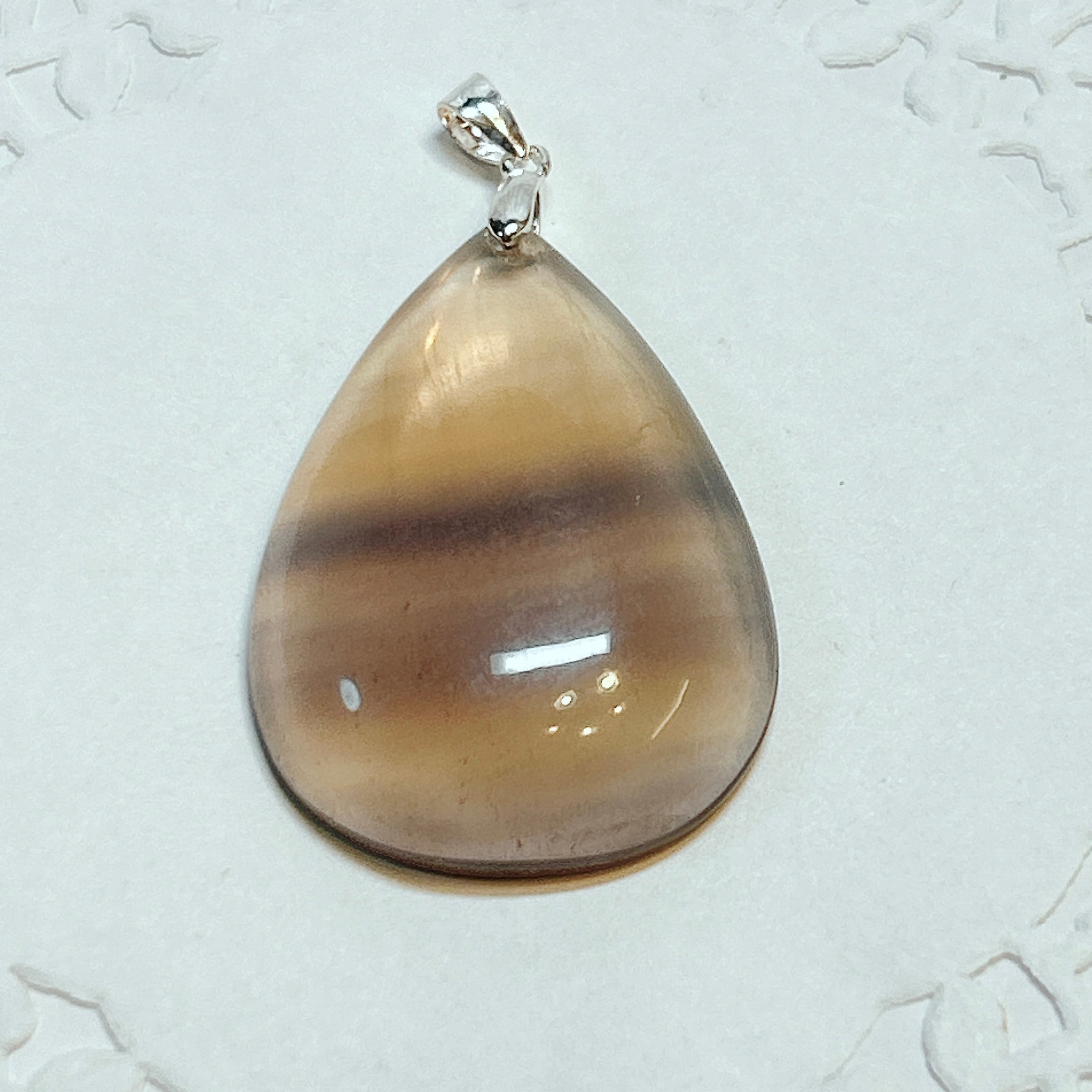 17942】レインボーフローライト＊イエローフローライト＊ペンダント