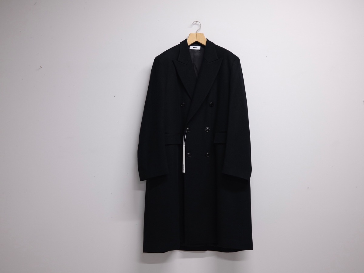 REVERBERATE” DOUBLE BREASTED COAT BLACK” | Lapel online store