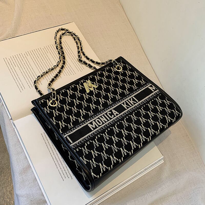 大容量バッグハンドバッグ2020新しい流行の秋と冬のファッションネットレッドチェーンバッグワイルドインシングルショルダートートバッグ Tiancai_Wing_Bag41292437745