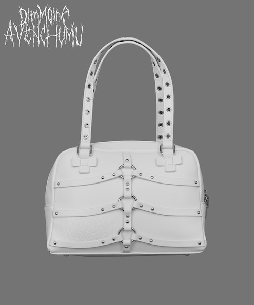 【AVENCHUMU×DimMoire】like a nurse bone harness Boston bag【White】