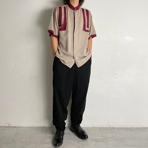 DESIGN RAYON  STAND COLLAR SHIRT