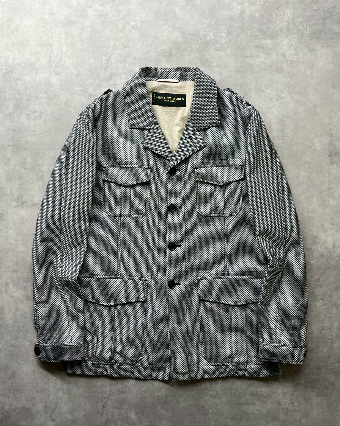 ハンティングワールド　メンズサファリジャケット HUNTING WORLD Cotton×Linen Safari Jacket ITALY製 | VOLAR
