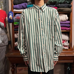 1990's TOMMY HILFIGER stripe buttondown  shirt XL THAILAND製 D1192