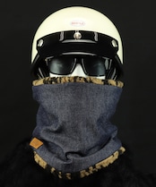 ROBIN NECK WARMER デニムBL&ブラウンレオパード