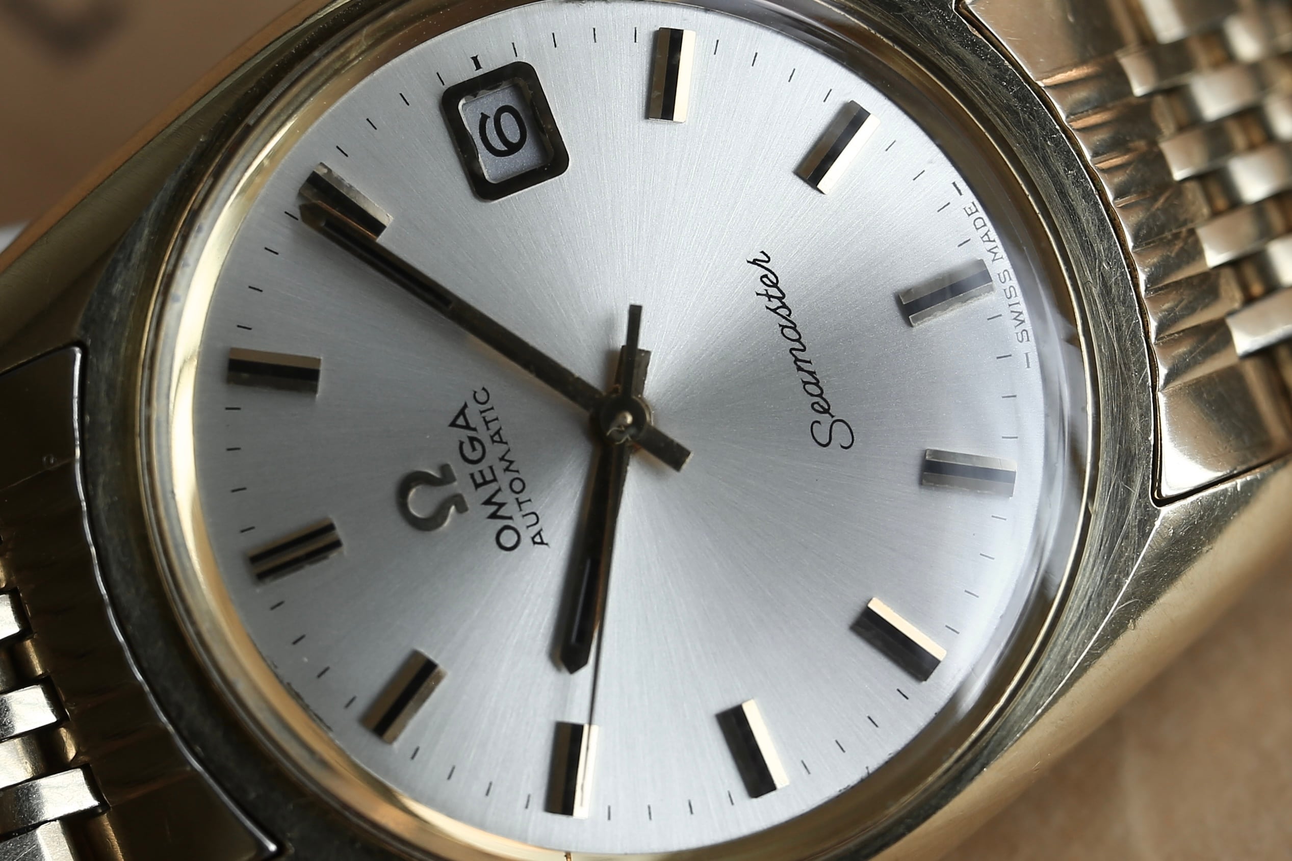 【OMEGA】1969製 オメガ シーマスター デイト ストリームラインケース 金張り フルブレス仕様 自動巻き 記念刻印入り / automatic / seamaster / original bracelet / Cal.565 / Vintagewatch