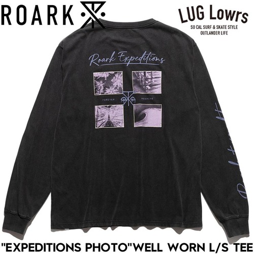 ROARK ロアーク EXPEDITIONS PHOTO WELL WORN L/S TEE 長袖Tシャツ ロンT メンズ レディース コットン100% RLTJ1202-BLK 日本代理店正規品