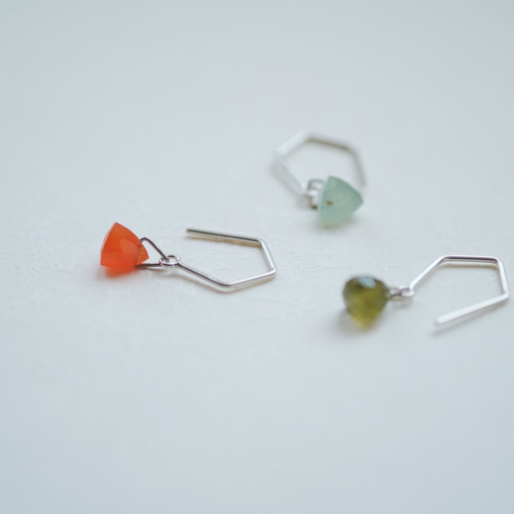 水晶 天然石 フック ピアス シルバー925 | クラウドジュエリー(Cloud