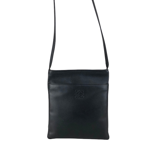 LOEWE ロエベ ショルダーバッグ ブラック アナグラム レザー ミニバッグ vintage ヴィンテージ オールド mhm7g5
