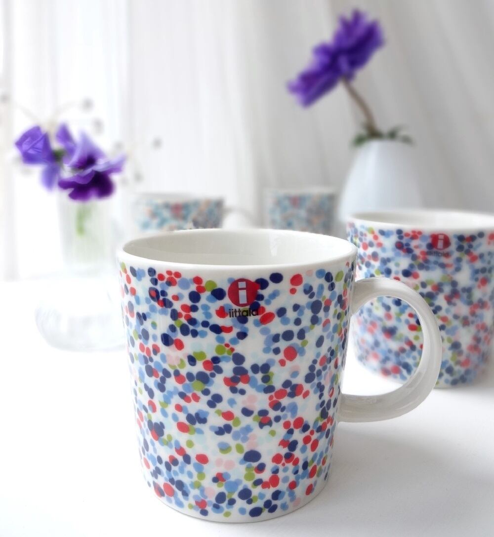 iittala / イッタラ Helle mug Blue Oiva Toikka イッタラ ヘレ マグカップ ドット ブルー