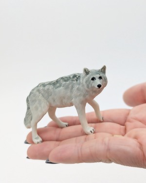 【ミニチュア陶器】Arctic wolf②