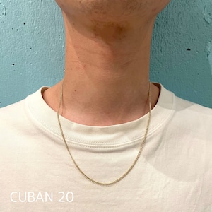 10k Gold chain necklace - Cuban link (20 inch)