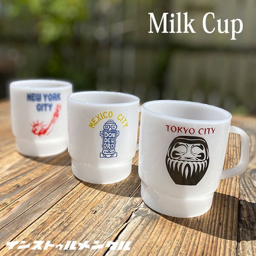 MILK CUP ミルクカップ 耐熱ガラス スタッキングマグ インストゥルメンタル