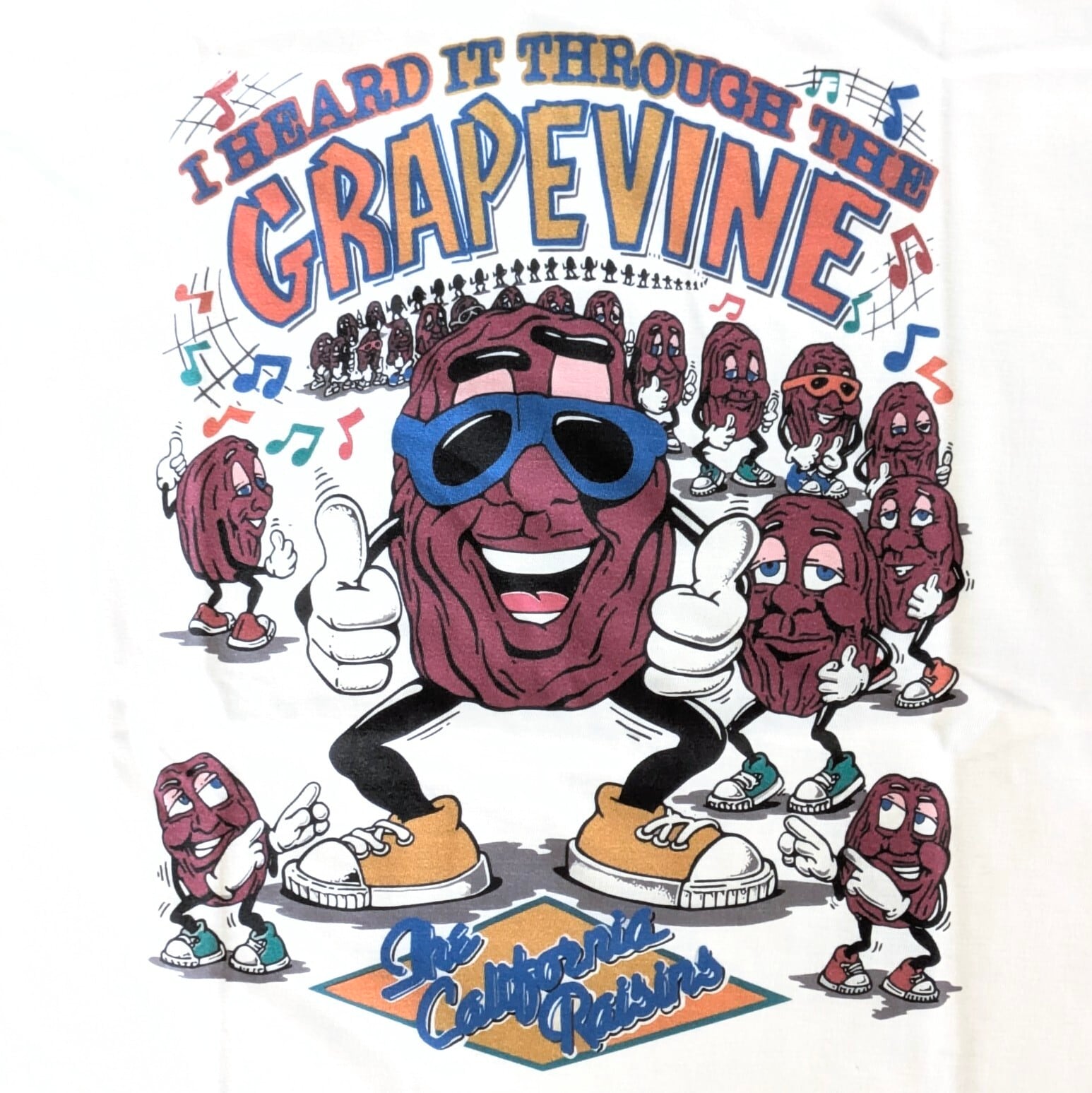 ♧【 California Raisins（ カリフォルニアレーズン ）】『 GRAPE VINE 』 Tシャツ〚アメリカン雑貨 アメトイ〛