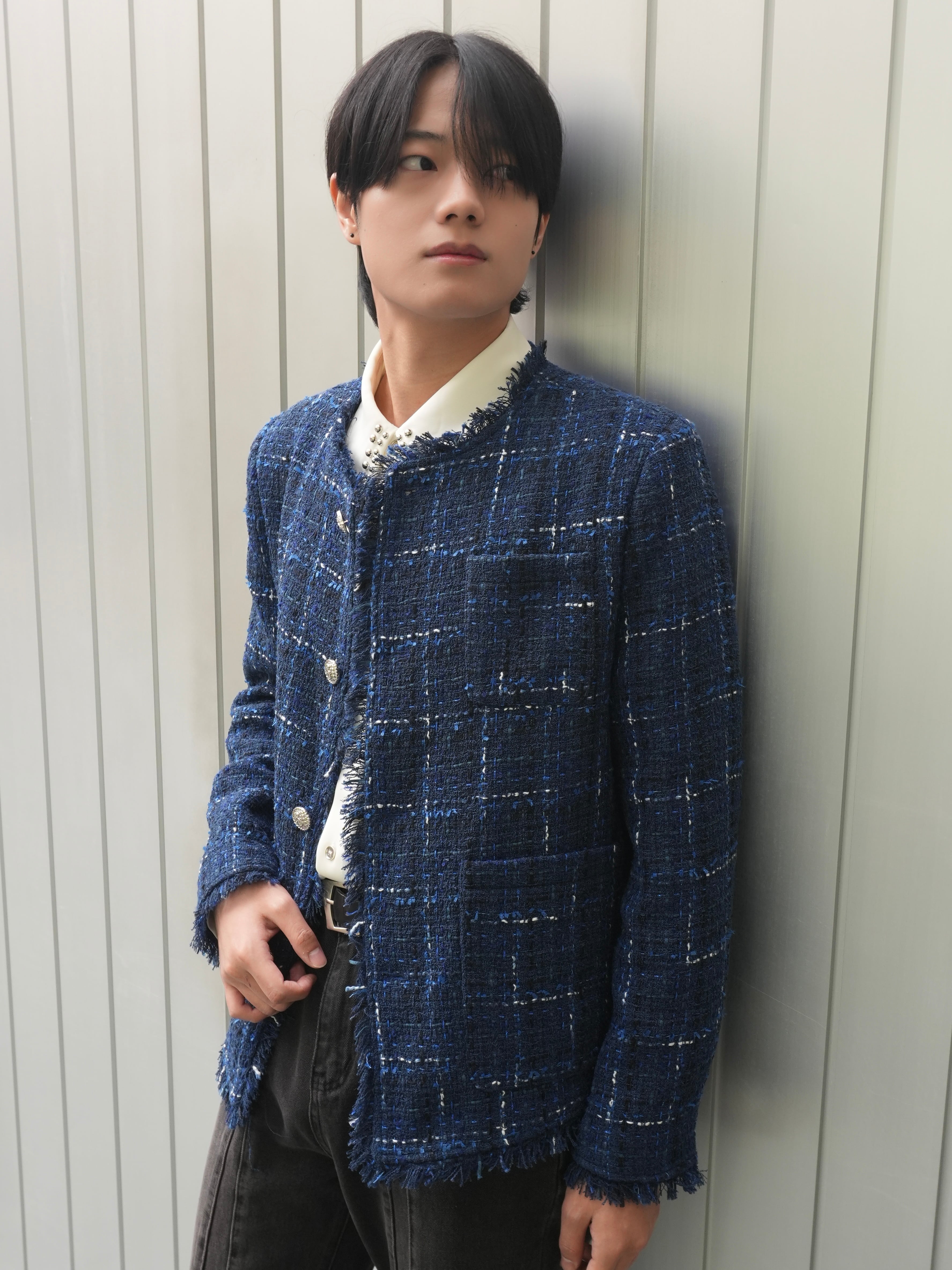 ALUDE SELECT】blue check tweed jacket | 【ALUDE】韓国メンズ