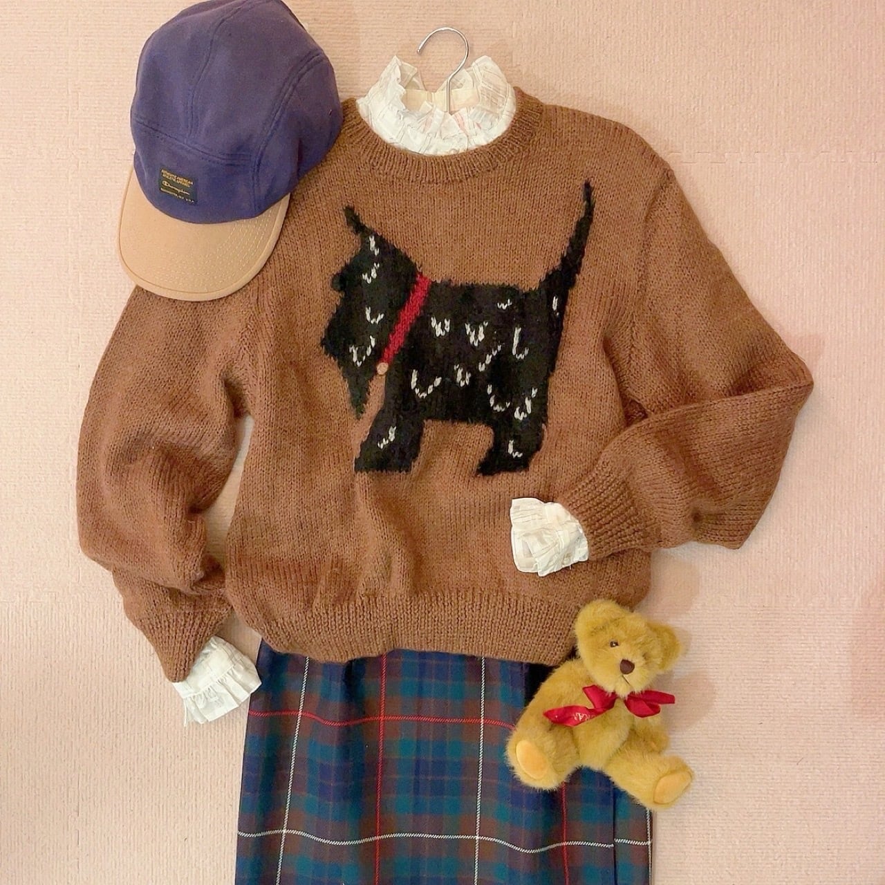 black terrier knit sweater