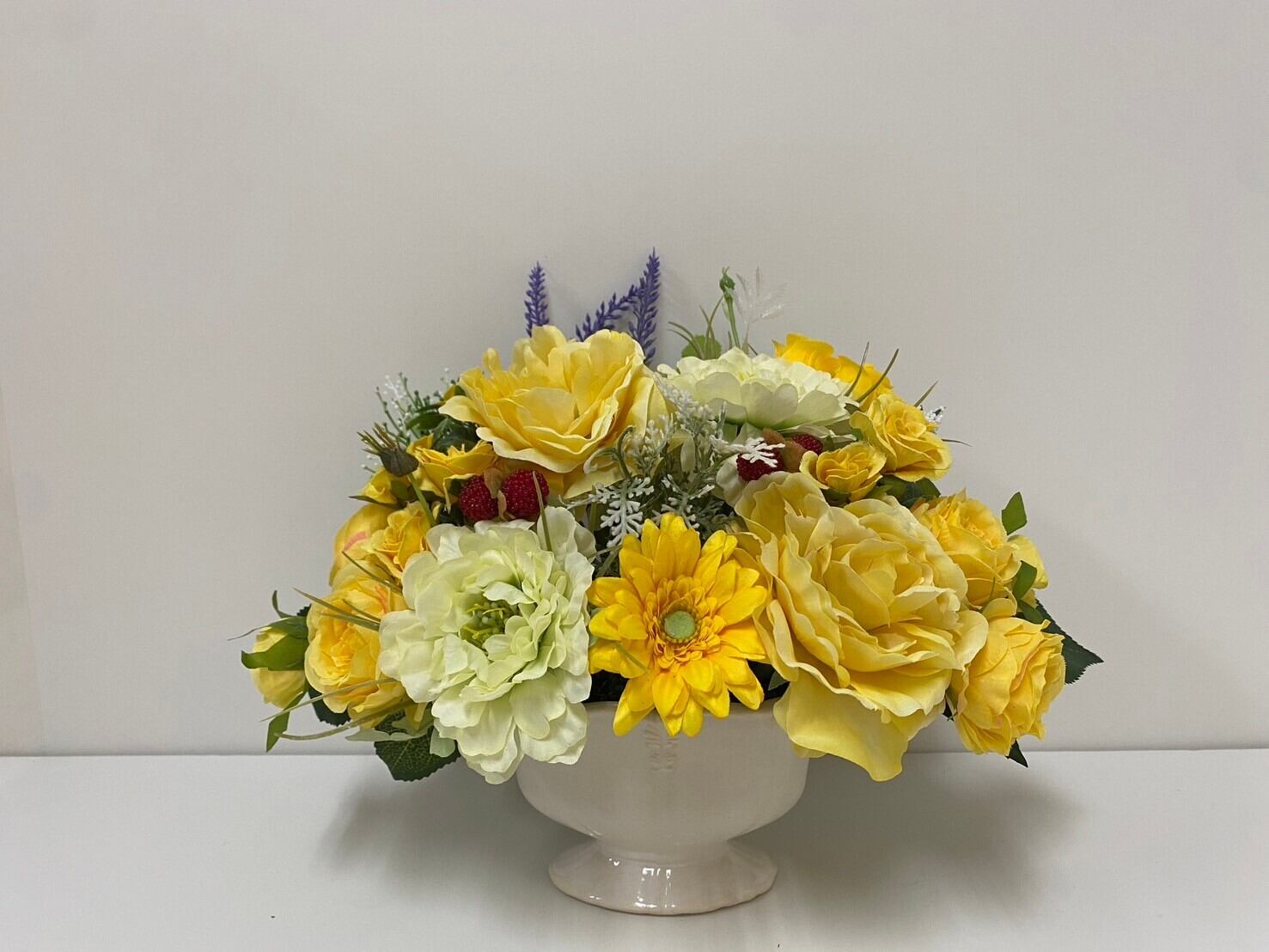 フラワーアレンジメント　造花 光触媒フラワーアレンジメント 置き型お任せアレンジメント