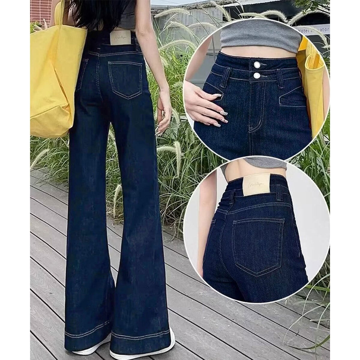 フレア デニム パンツ レディース 韓国 ジーンズ きれいめ カジュアル フレア デニム パンツ レディース 韓国 ジーンズ きれいめ カジュアル