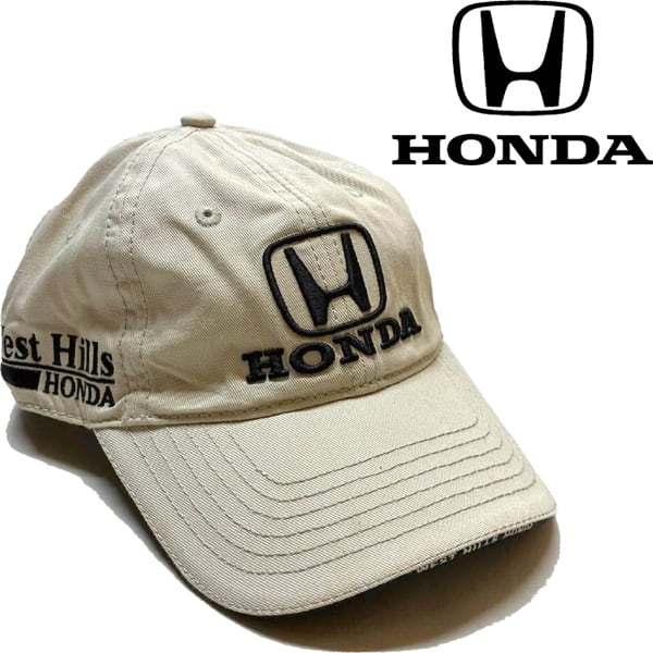 1点物◇ホンダHONDAベージュ刺繍ロゴ帽子ベースボールキャップ古着
