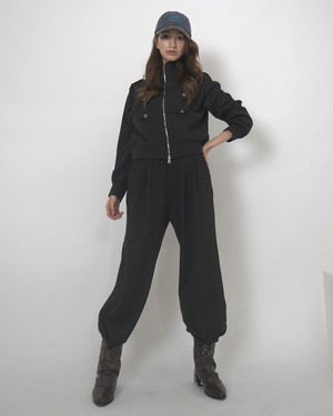 fleece Napoleon zipJK ×tuckPT ／Black
