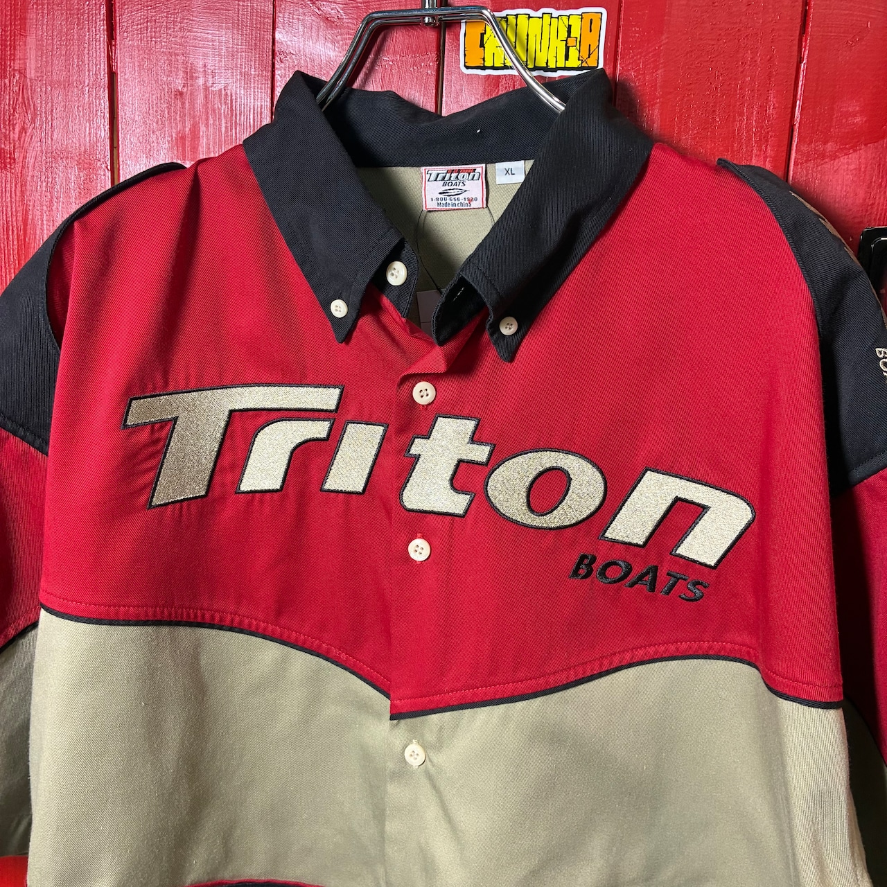 Triton BOATS レーシングシャツ バスフィッシングボート ワークシャツ