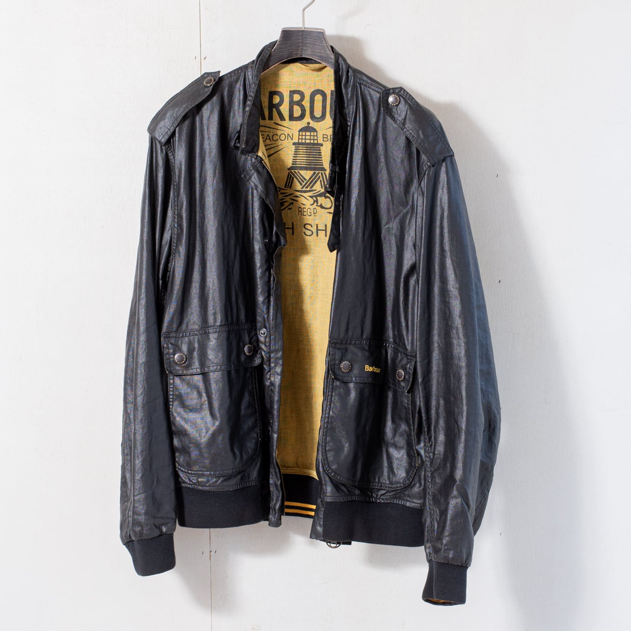 Duralinen Flyer jacket Black 3crest Large @2000s e3049c | British