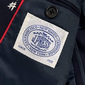 80s J.PRESS ジェイプレス 段返3B 背抜き テーラードジャケット 紺ブレ 90-76-170/ネイビー系 濃紺 メンズ 樫山株式会社