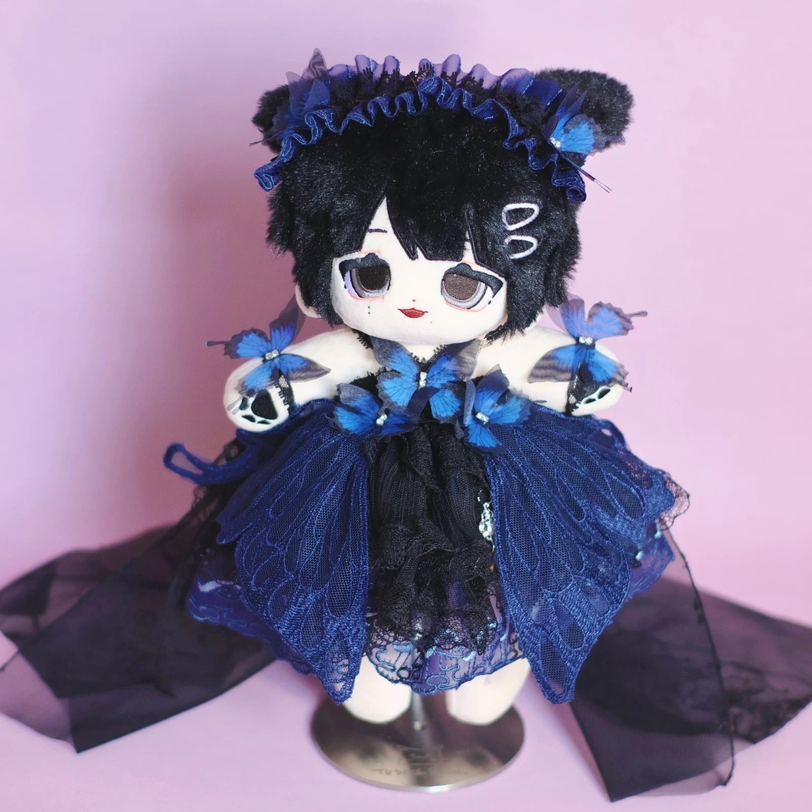 ✰20cm✰大正ロマン着物 紺 ぬいぐるみ服 無属性 | KiriDoll