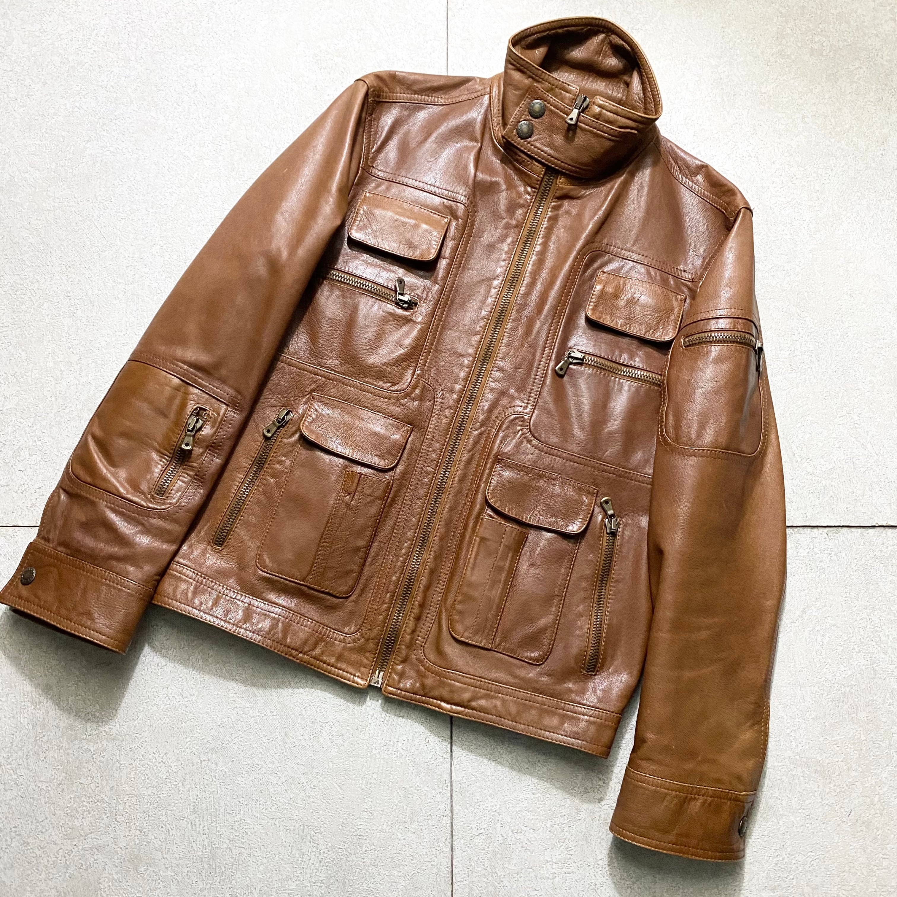 D&G レザー ジャケット アーカイブ テック モード（80