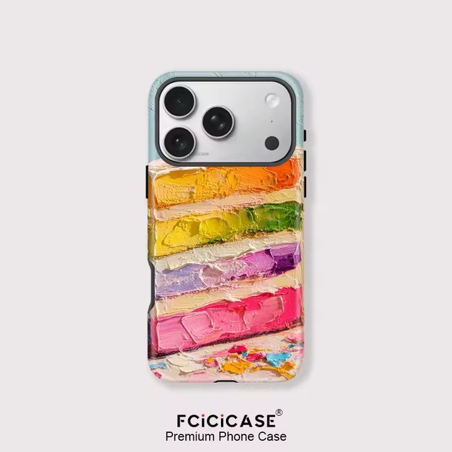 カラフルペイントアート iPhoneケース（iphone12-17対応）0211