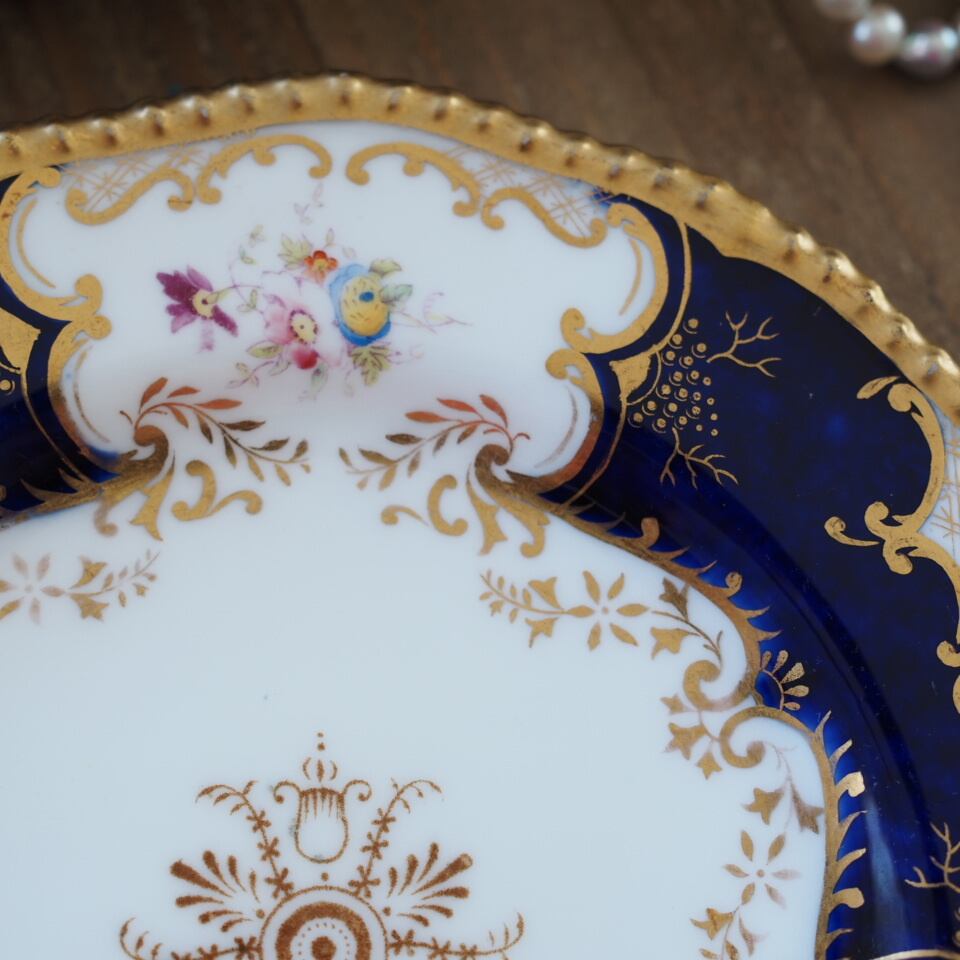 英国コールポート 希少 バットウィング・コバルト トリオB カップ