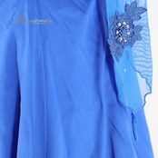 社交ダンス 衣装 ワンピース ドレス ブルー系 青 Grace レース ダンス パーティ 発表会 軽い フリル きれいめ 上品 大人 キラキラ 発表会ドレス ダンス衣装 女性用 エレガント ダンスパーティー 衣装用ドレス