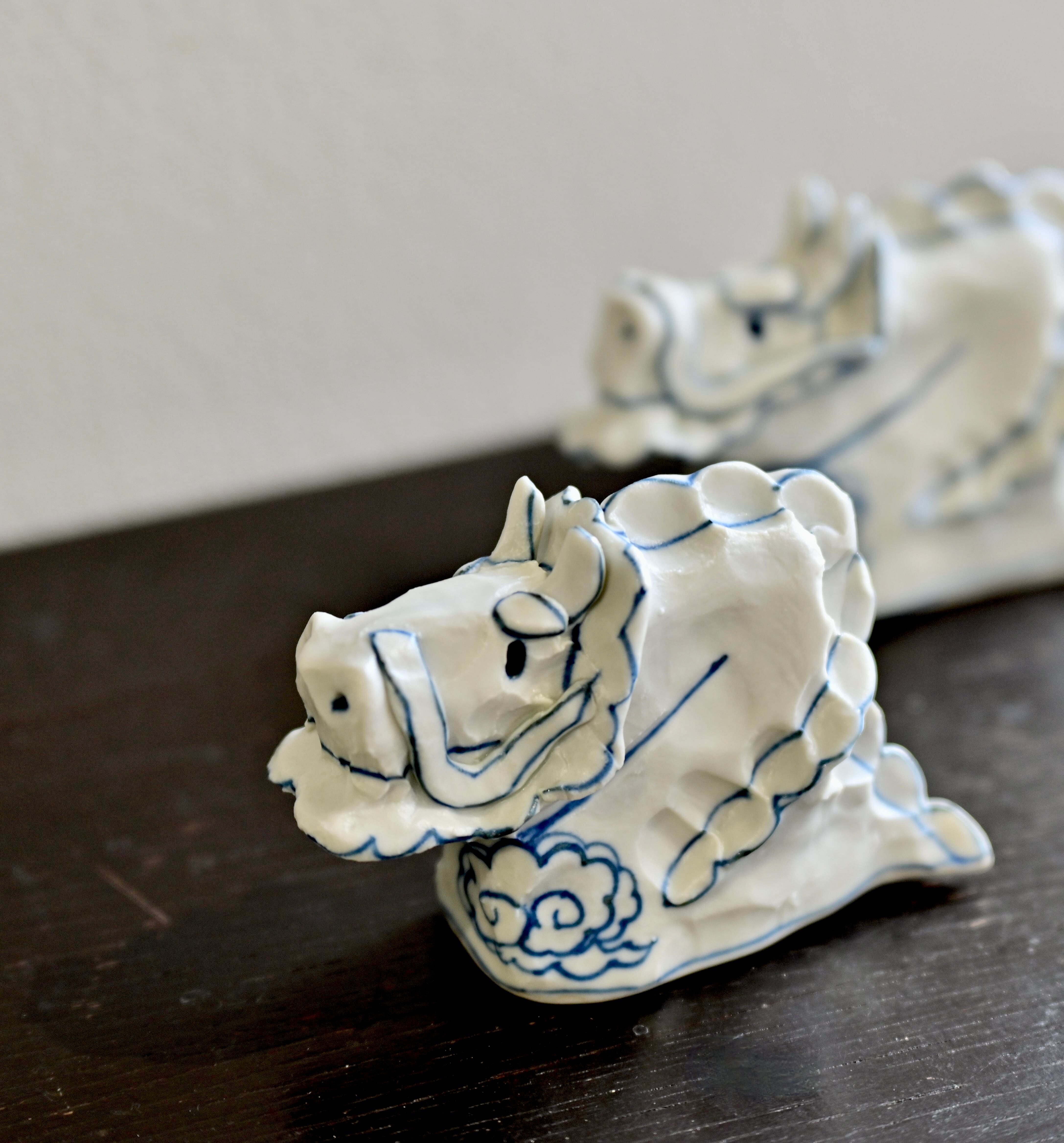 村田菜穂美 干支 雲龍 染付ライン/ 2104130001598 | casa rua［カーサ