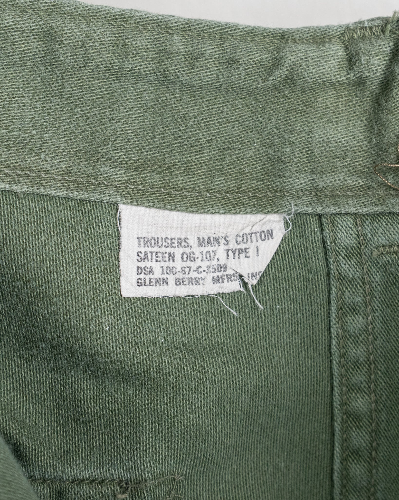 38×33】U.S.Army Utility Trousers OG-107 Used 実物 米軍 ベイカー