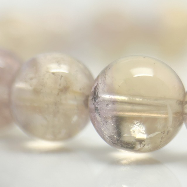 【紫と黄金色が溶け合う】ボリビア産・天然 アメトリン ブレスレット 約8.5mm【BR8041】