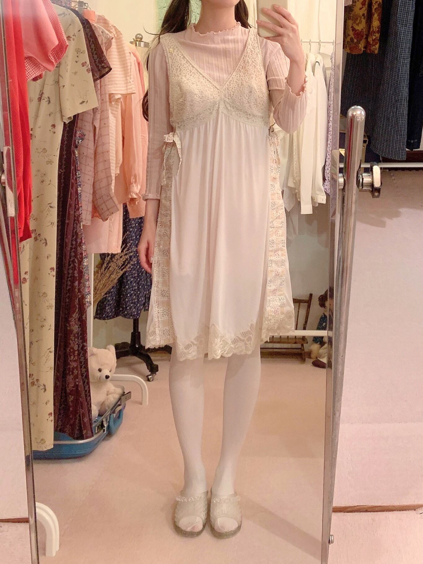 remake : lavender pollination lingerie tunic