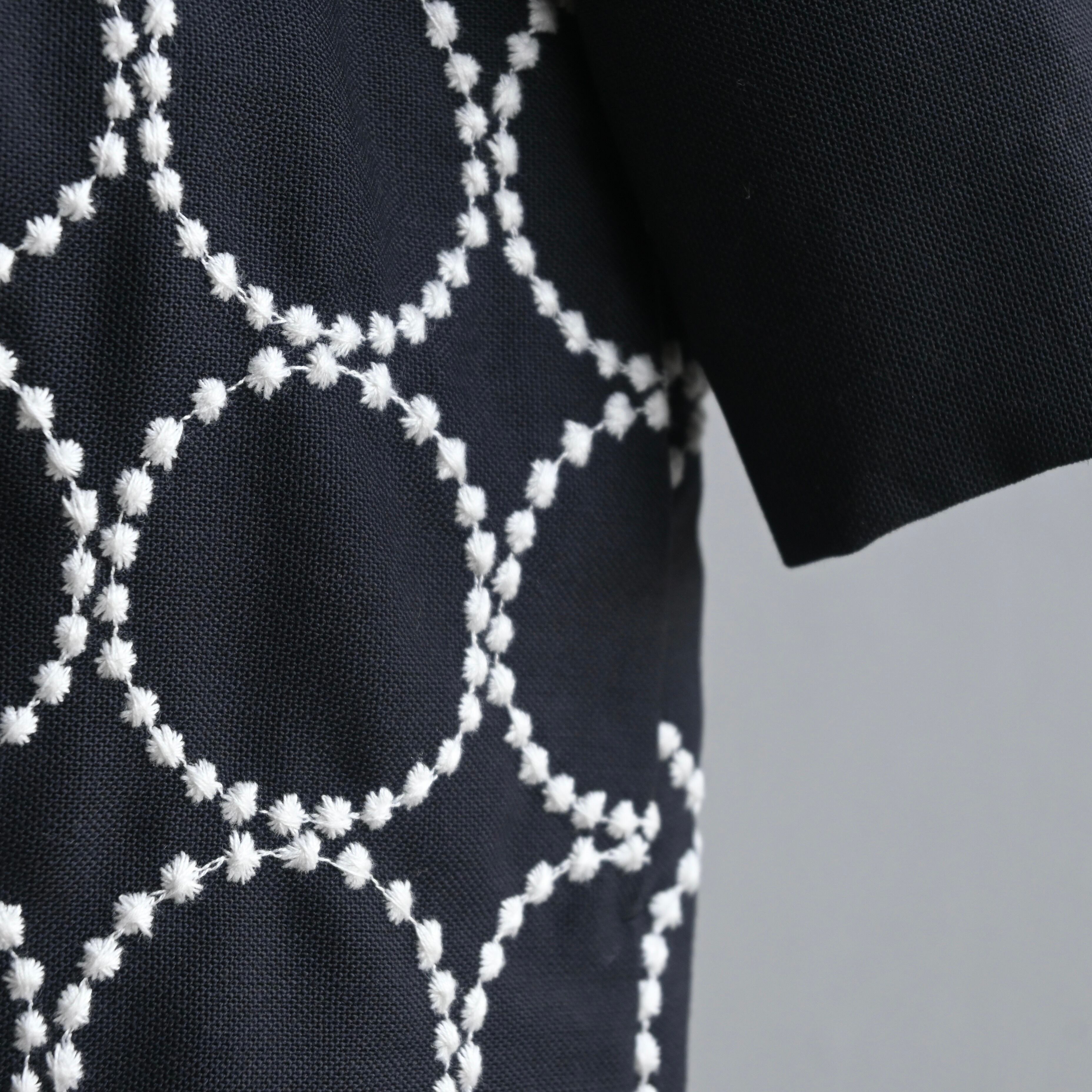mina perhonen 2024SS》tambourine ワンピース / navy × white / 120cm 
