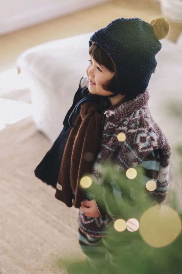 予約⌇onu/ Pompom ear flap hat
