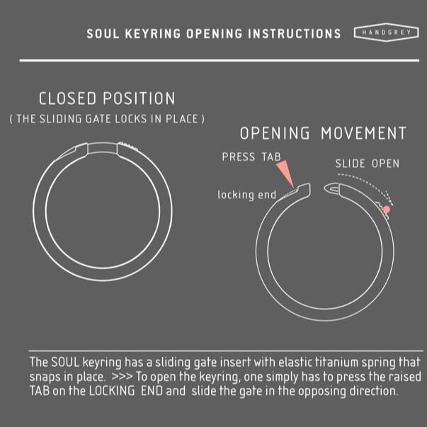 SOUL ステンレス×チタン キーリング 【HANDGREY/ハンドグレイ