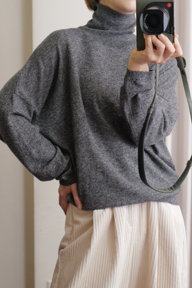 IKITSUKE high gauge turtle knit gray