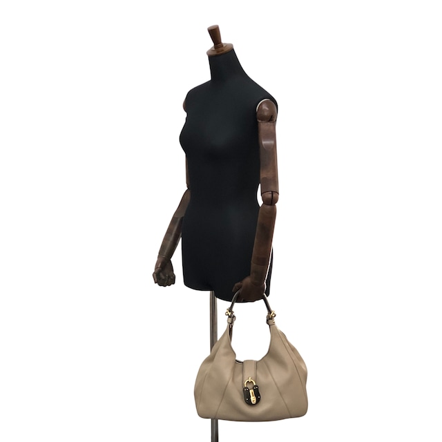 LOEWE ロエベ カリエ ハンドバッグ ベージュ レザー ホーボー vintage ヴィンテージ オールド cc6kmu