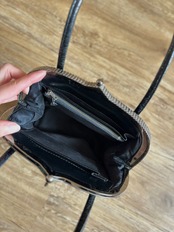 crocodile embossed leather hand bag-5189-3