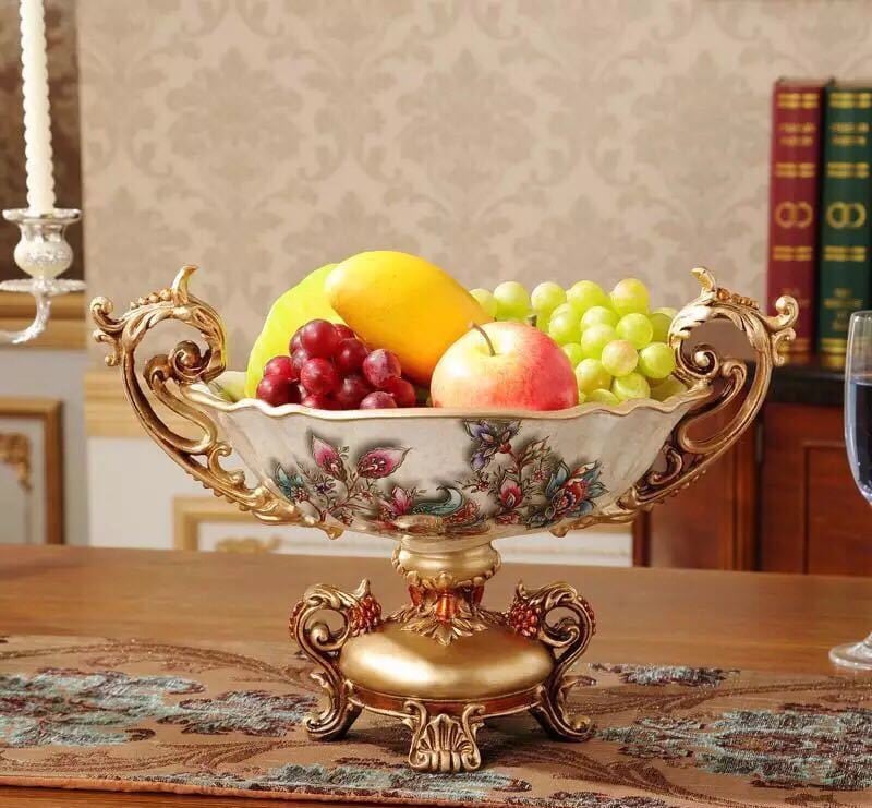高級果物皿 盛り皿 お菓子皿、フルーツプレート、花柄豪華～果物カゴ ...