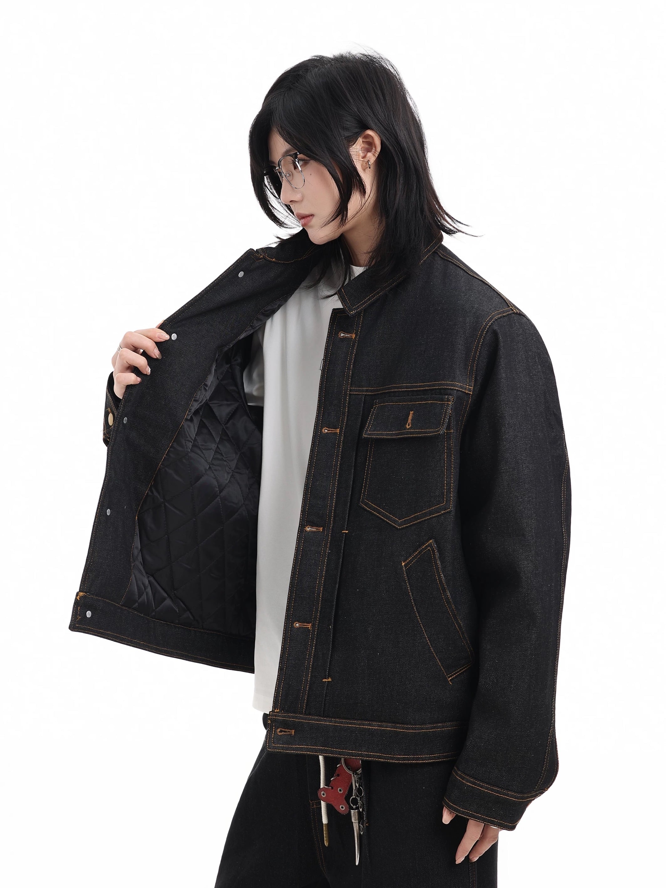 キルティングデニムジャケット / QUILTED DENIM JACKET