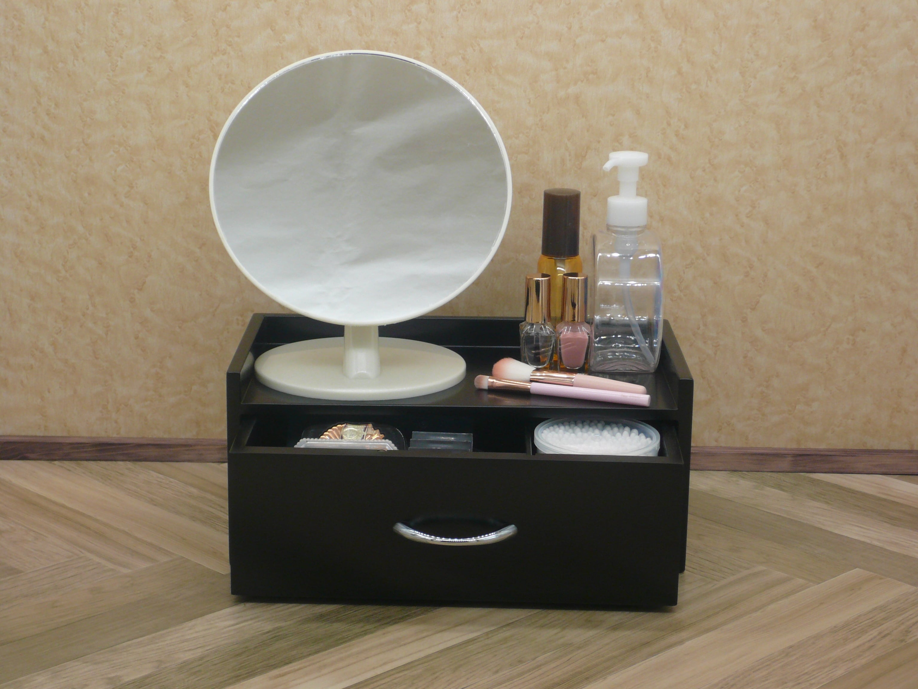 ミニチェスト 小物入れ 収納 木製 卓上 黒 白 引き出し カバー