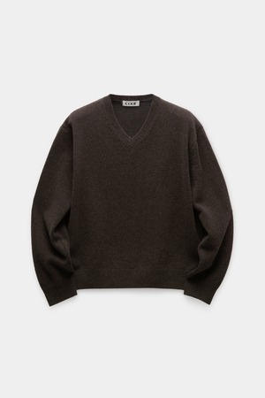 [COOR] Wool V-Neck Sweater (Melange Brown) 正規品 韓国ブランド 韓国通販 韓国代行 韓国ファッション クール クーア クアー COOR 日本 店舗