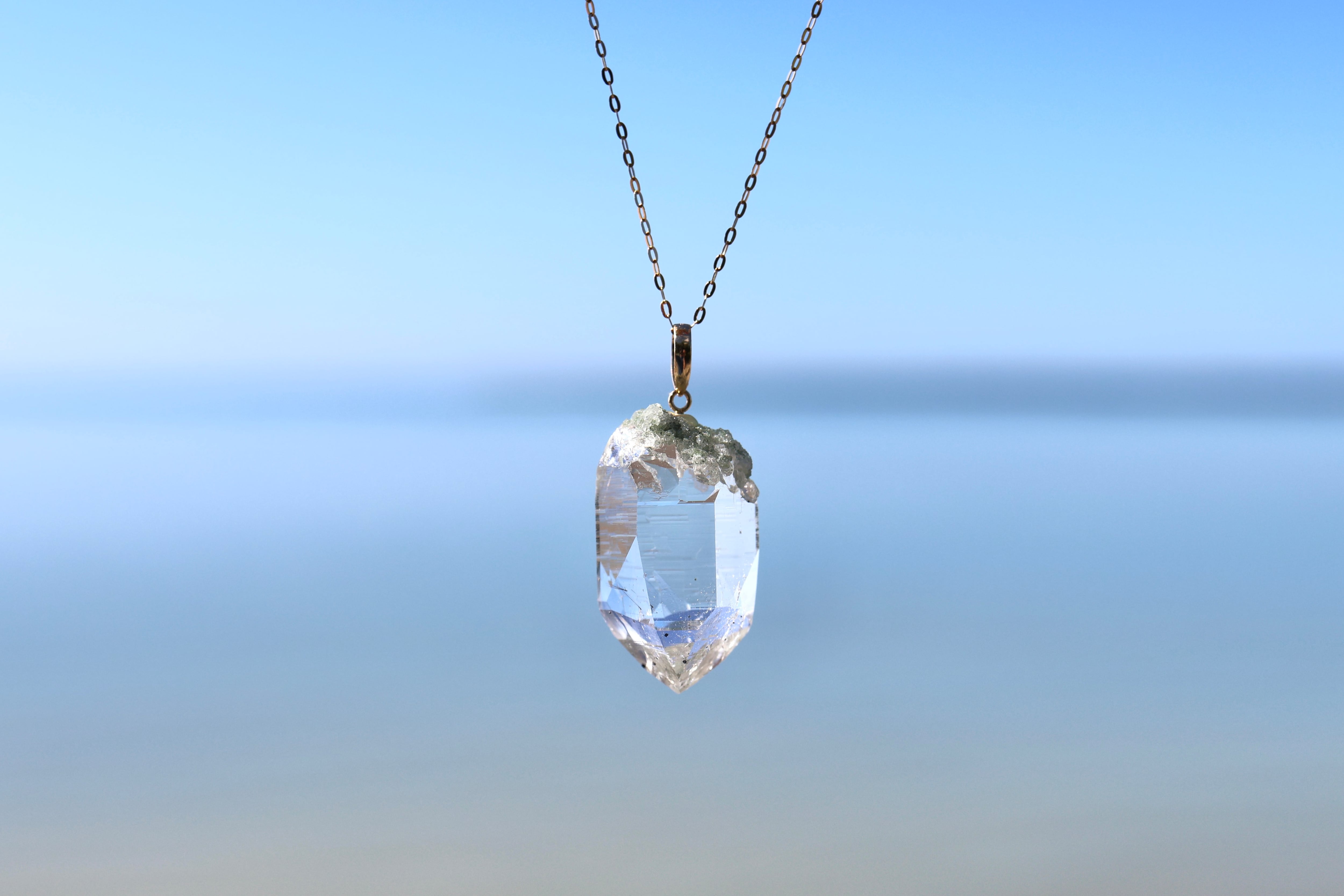 ⭐︎【高級】白水晶 ネックレス 51.42gWorldstone水晶